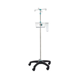 IV Pole Stand-Height Adjustable-With Basket